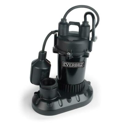 #ad Everbilt HDPS33W Submersible Sump Pump with TETHER 1 3 HP36 GPM $55.00