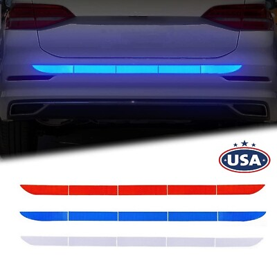 #ad Car Trunk Rear Bumper Guard Reflective Warning Strips Stickers Night Safety US $4.19