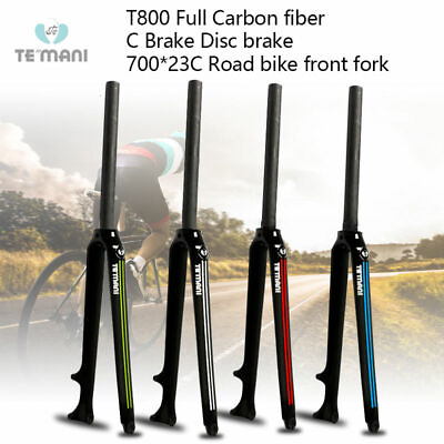 Road Bike Front Fork Carbon 700C for C Disc Brake UD Gloss Cycling Rigid Fork 23 $61.99
