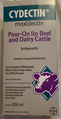 #ad *Cydectin Pour on For Beef And Dairy Cattle 500mL EXPIRES 11 2024 OR LATER $94.99