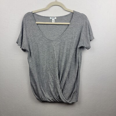 #ad Old Navy t shrt grey size S P Wrap Flowy Front $12.99