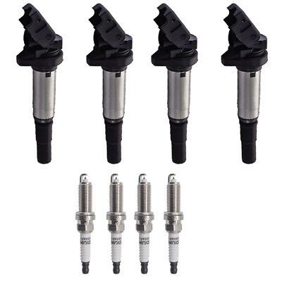 #ad 4x Ignition Coils 4x Iridium Spark Plugs For 2007 2015 Mini Cooper UF598 C1692 $73.11