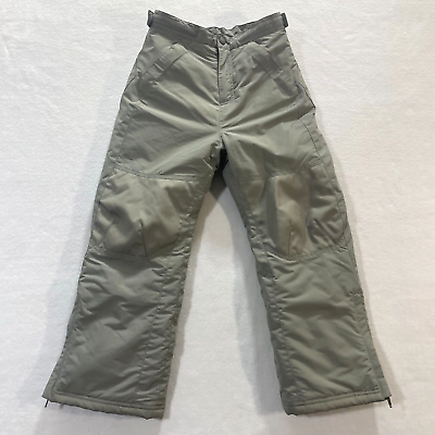#ad LL Bean Snow Pants Kids Ski Youth Size 8 Beige Thinsulate Winter Adjustable $24.89