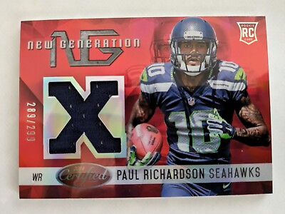 #ad 2014 Certified PAUL RICHARDSON #NG PR RC mat mirror red patch jersey # 299 🏈 $3.59