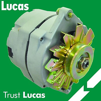#ad LUCAS ALTERNATOR REPLACES DELCO 10SI 1 WIRE INSTALL 65 AMP V BELT PULLEY $55.99