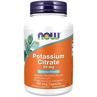 #ad NOW Foods Potassium Citrate 99 mg 180 Capsules $10.09