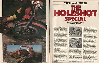 1979 Honda CR250 Elsinore 5 Page Vintage Motorcycle Test Article $15.40