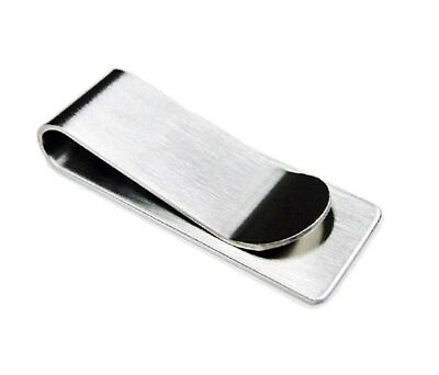 #ad #ad Stainless Steel Money Clip Silver Metal Pocket Holder Wallet Credit Card Holder $2.99