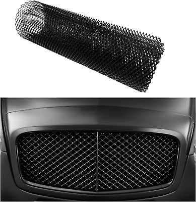 #ad Car Grill Mesh Heavy Duty Aluminum Alloy Grille Insert Bumper with Rhombic Hole $27.46
