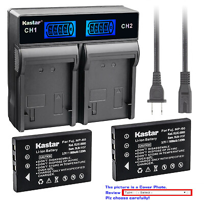 #ad Kastar Battery LCD Rapid Charger for Pentax D Li2 PENTAX Optio 430 Optio 430RS $26.69