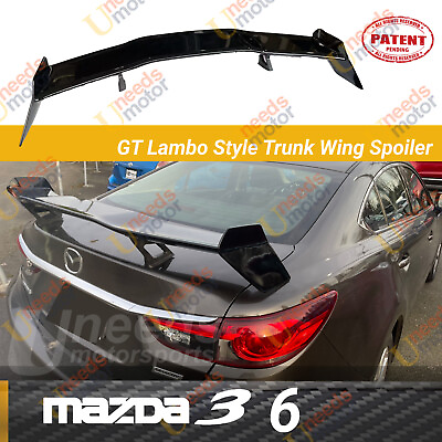 #ad For Mazda 3 Mazda3 JDM GT VIP Style Glossy Black Rear Trunk Spoiler Wing $139.99