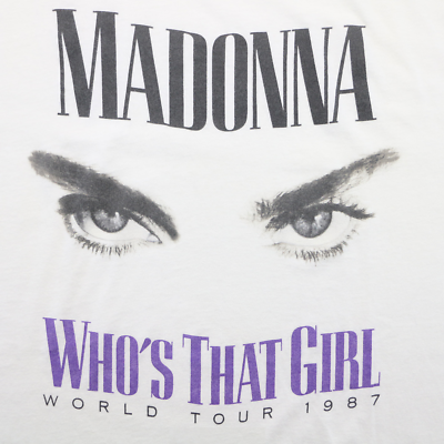 #ad #ad 1987 Madonna Who#x27;s That Girl Tour Shirt WHite Unisex $18.99