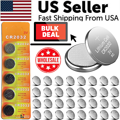 #ad 5 50x LITHIUM BATTERY 3V CR2032 CR 2032 BR2032 DL2032 Remote Button Cell Watch $13.69