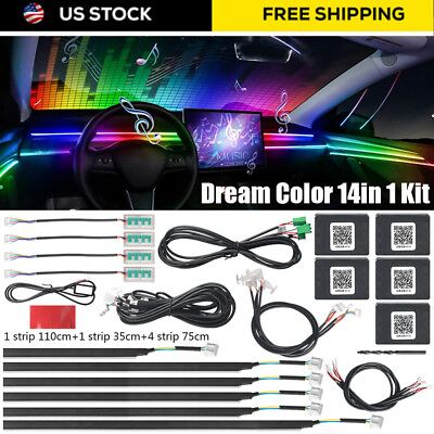 #ad #ad 14in1 Car Interior Dream Color Ambient Light Symphony LED light Fiber Optic # $59.99