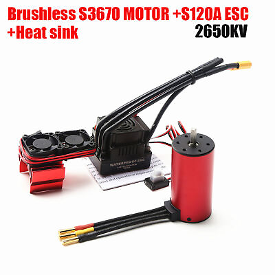 #ad S3670 2650KV Brushless Motor Sensorless Waterproof Motor and 120A Brushless B2R5 C $74.27