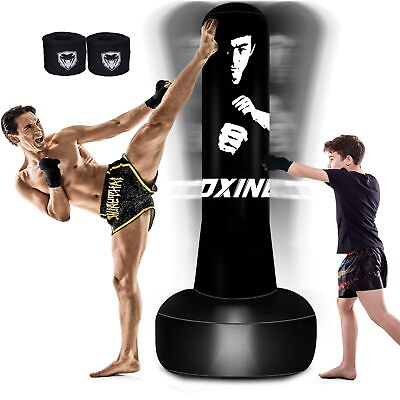 #ad 69quot; Heavy Punching Bag Boxing Standing MMA Fitness Kickboxing Training Equipment $28.49