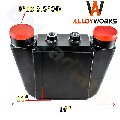 #ad Water to Air Intercooler A W IC 3.5quot; inlet outlet Liquid Aluminum 16.5quot;x13quot;x4.5quot; $125.99