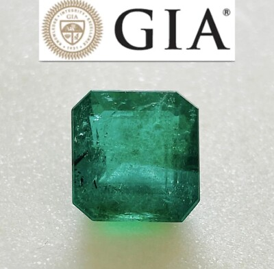 #ad 9.02 Ct GIA CERTIFIED Natural Emerald Octagon Faceted Loose Gemstone Beautiful $2200.00