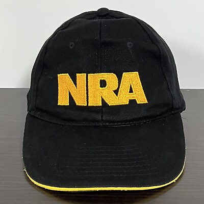 #ad #ad NRA National Rifle Association Black Adjustable Hat Cap $11.24