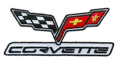 #ad CORVETTE RACING EMBROIDERED 4 INCH IRON ON SEW ON PATCH BY MILTACUSA $6.99