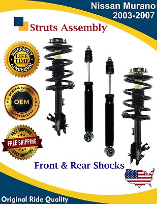 #ad OE Front Strut and Rear Shock For 2003 2007 Nissan Murano 3.5L Lifetime Warranty $260.81