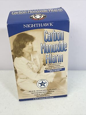 #ad Vintage Nighthawk Carbon Monoxide Detector Alarm Direct Plug Wall Mount Table $45.00