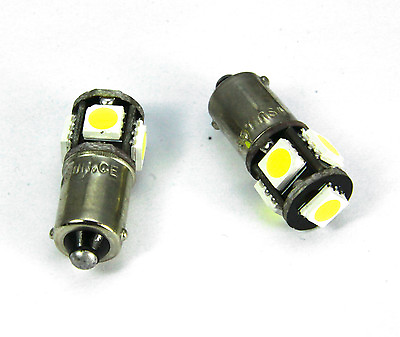 #ad T4W BA9s WHITE LED CANBUS INTERIOR SIDELIGHT PARKING 5 SMD Dome Light bulbs AUDI GBP 5.75
