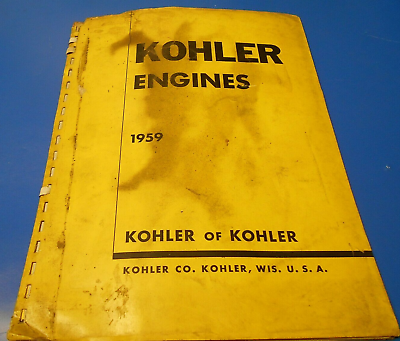 #ad Kohler Gasoline Engine 1959 Master DEALER CATALOG $38.98