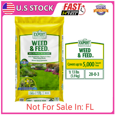 #ad Expert Gardener Weed and Feed Fertilizer 28 0 3 13.2 lb. Up to 5000 Sq. Ft NEW $19.94