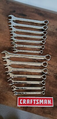 #ad CRAFTSMAN 14 pc Combination Wrench Set 7 SAE 7 Metric MM NEW $22.98