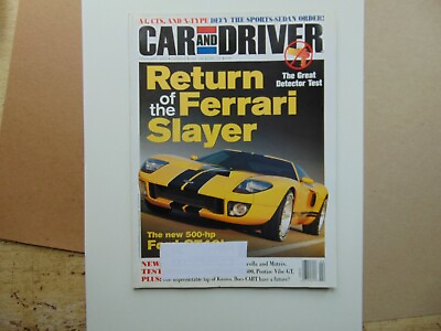 CAR AND DRIVER FEB 2002 Ferrari Slayer $8.88