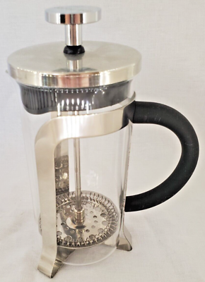 #ad NIB Vintage Mini Glass Press Pot Tea Maker TEA FORTE Stainless 12 OZ $12.45