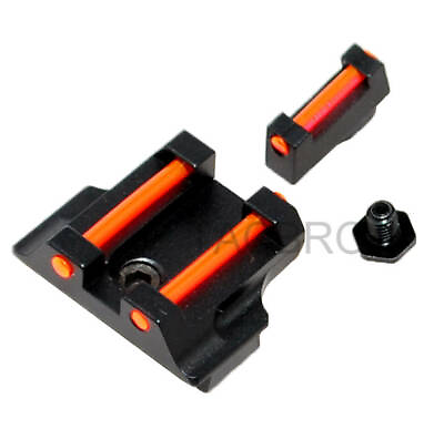 #ad Black Anodized Aluminum Front amp; Rear Sight with Red Fiber Optic For Gl0ck $9.99