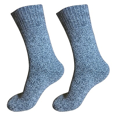 #ad 2pair Mens Heavy Duty Thick Winter Thermal Warm Hiking Knit Crew Wool Boot Socks $9.99