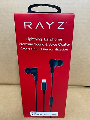 #ad Pioneer Rayz Wired Earphones for iPhone Premium Sound and Voice Quality Black $19.60