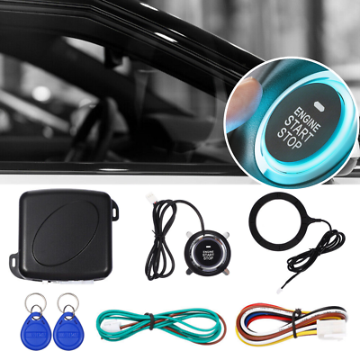 #ad Car Ignition Switch 12V RFID Engine Start Push Button Keyless Entry Starter Kit $14.99