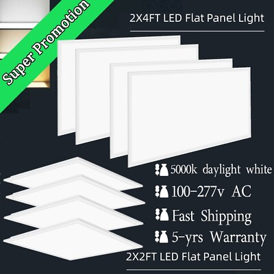 #ad 2x2 FT LED Flat Panel Troffer Light Lamp 2x4 FT Recessed LED Drop Ceiling Light $198.00
