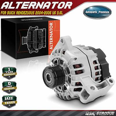 #ad #ad Alternator for Buick Rendezvous 2004 2006 V6 3.6L 125A 12V Clockwise 6 Groove $106.99