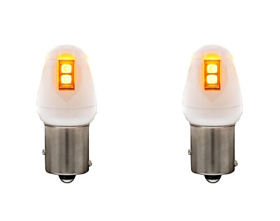 #ad Pair High Power 8 LED 1156 Bulbs Amber $18.99