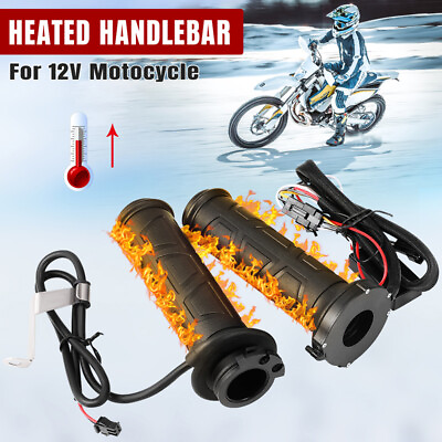 #ad 7 8quot; 22MM Motorcycle Electric Heated Handlebar Grips Hand Heater Warm Universal $20.99