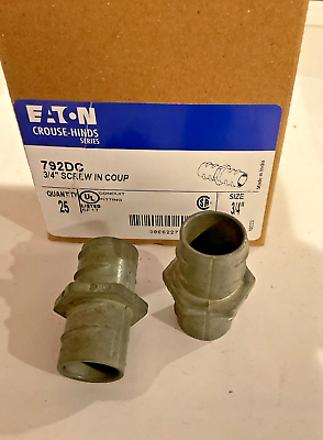 #ad 25 PACK EATON CROUSE HINDS 792DC SCREW IN FLEX COUPLING 3 4 $38.00