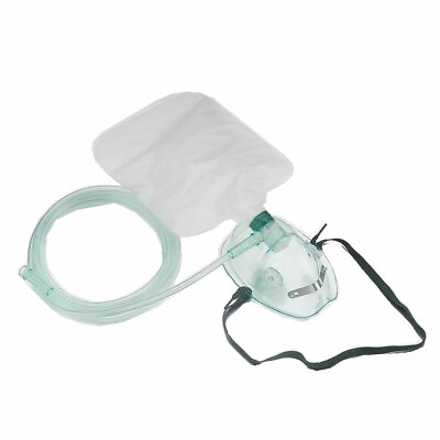 2 New Adult Oxygen Masks Non Rebreather with Bag and 7 foot Tubing Included 2 PK $7.95