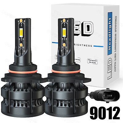 #ad 2x QUAYUB 9012 HIR2 LED Headlight Bulbs Conversion Kits 6000K Hi Low Beam Bulb $29.31