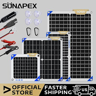 #ad SUNAPEX 10 Watt Solar Car Battery Charger 12V Solar Trickle Charger amp; Maintainer $80.99