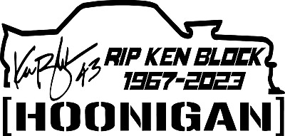 Ken Block 43 Memorial RIP Window Car Truck Decal $8.00