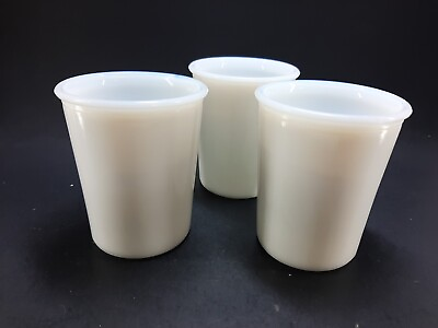#ad Milk Glass Cups Vintage Small Set Of 3 $19.20