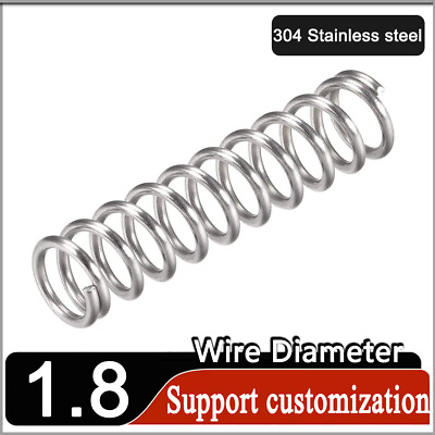 #ad Stainless Compression Spring 1.8mm Wire Diameter Coil Springs All Lengths amp; OD $2.63