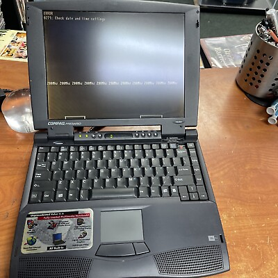 #ad Compaq Presario 1200 Laptop unsure Of HDD No Charging Cord Sold AS IS $39.95