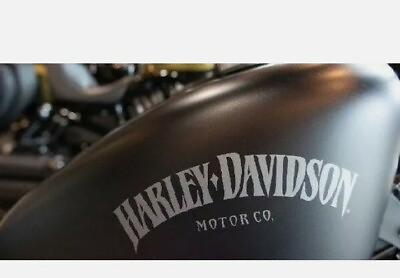 #ad Gas Tank fuel Harley Davidson chopper vinyl Decals right and left X2 silver $16.99
