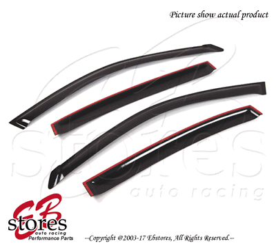 #ad Black Tinted Out Channel Vent Visor Deflector 4pcs 1998 2011 Lincoln Town Car $43.99